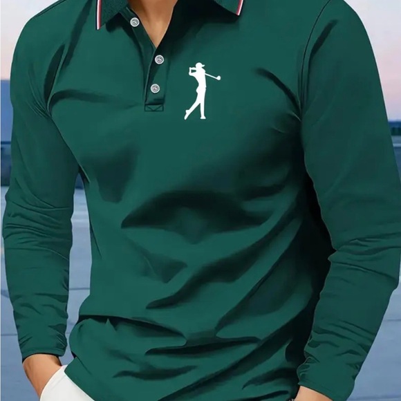 Other - Green Long Sleeve Golf Polo Shirt